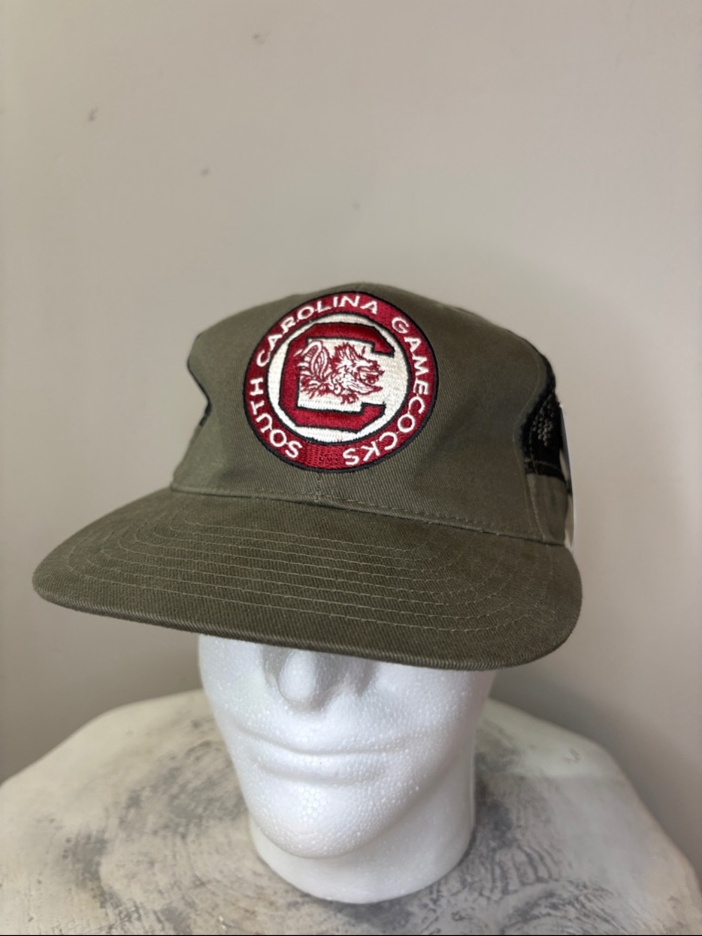 NWT USC Olive Green Mesh Panel Flat Bill Adjustable South Carolina Gamecocks